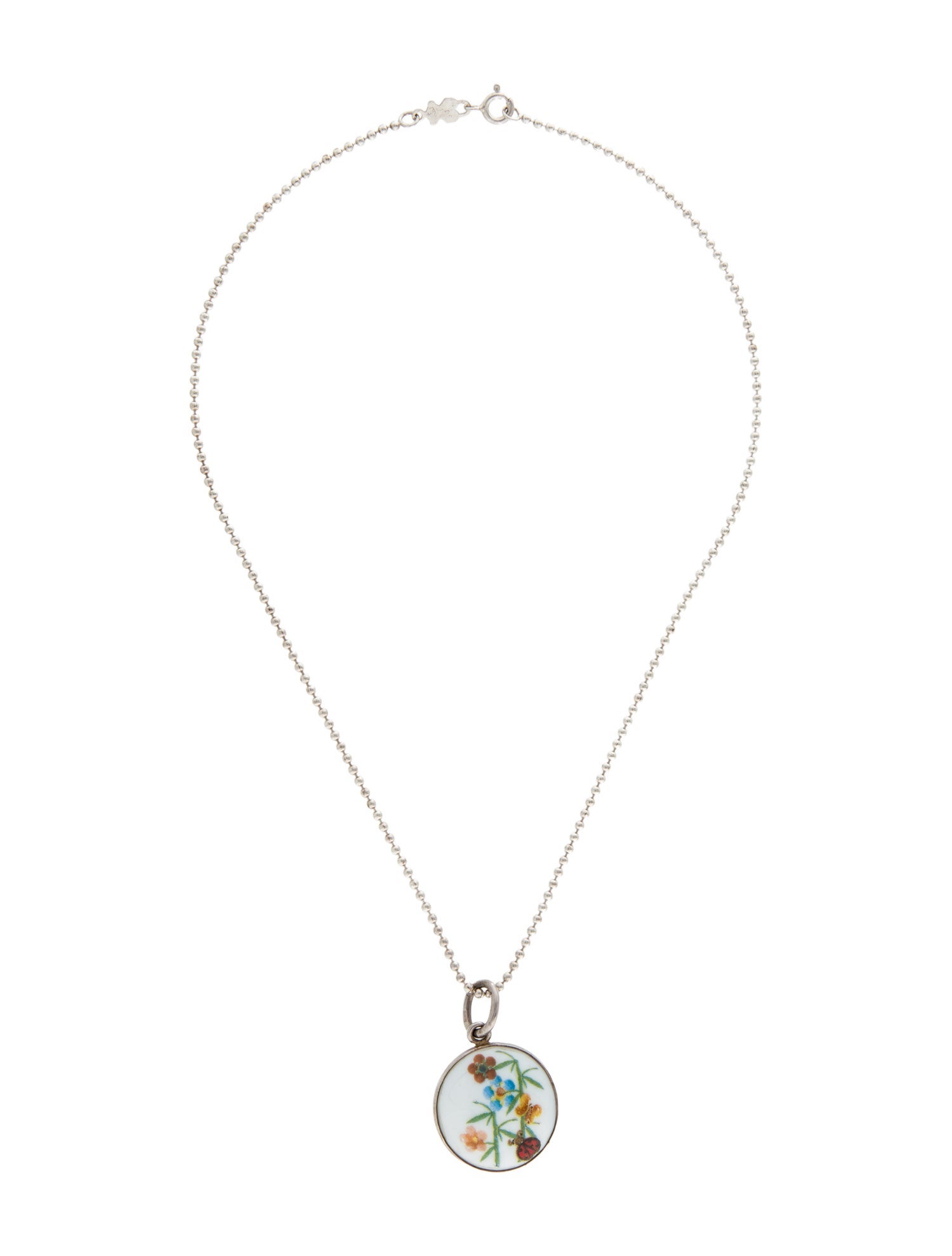 Tous Enamel Pendant Necklace