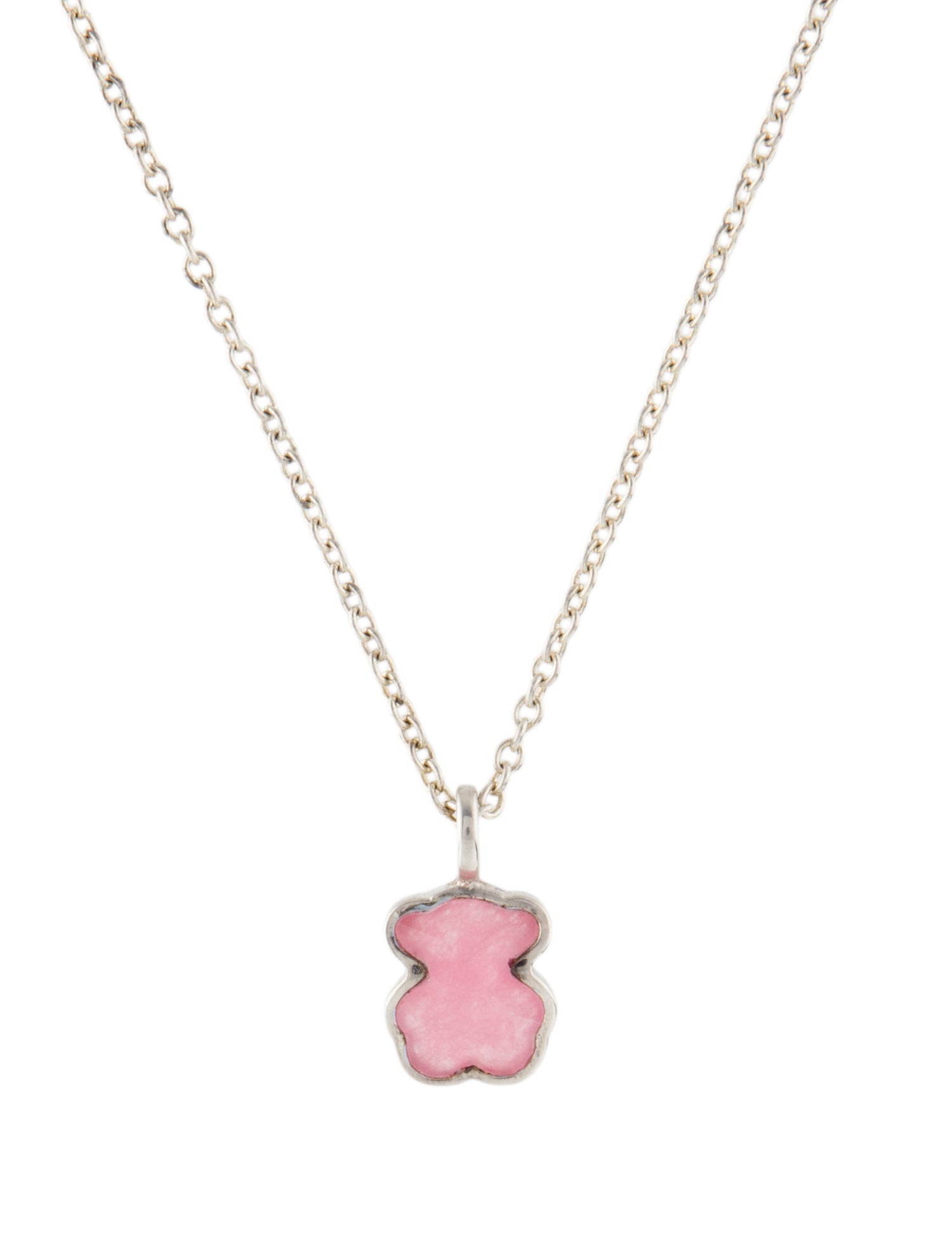 Tous Quartz Bear Pendant Necklace
