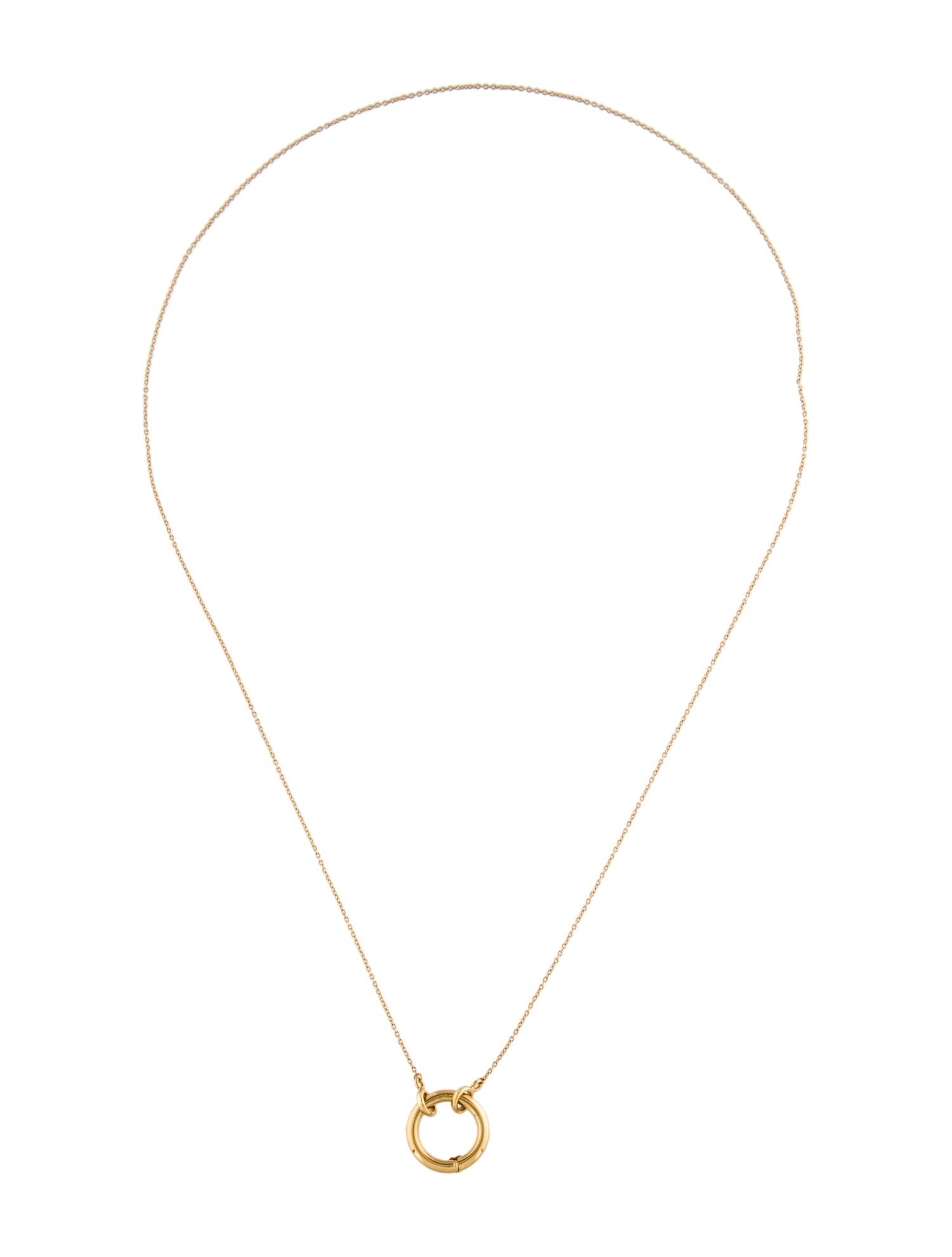 Tous 18K Circle Pendant Necklace
