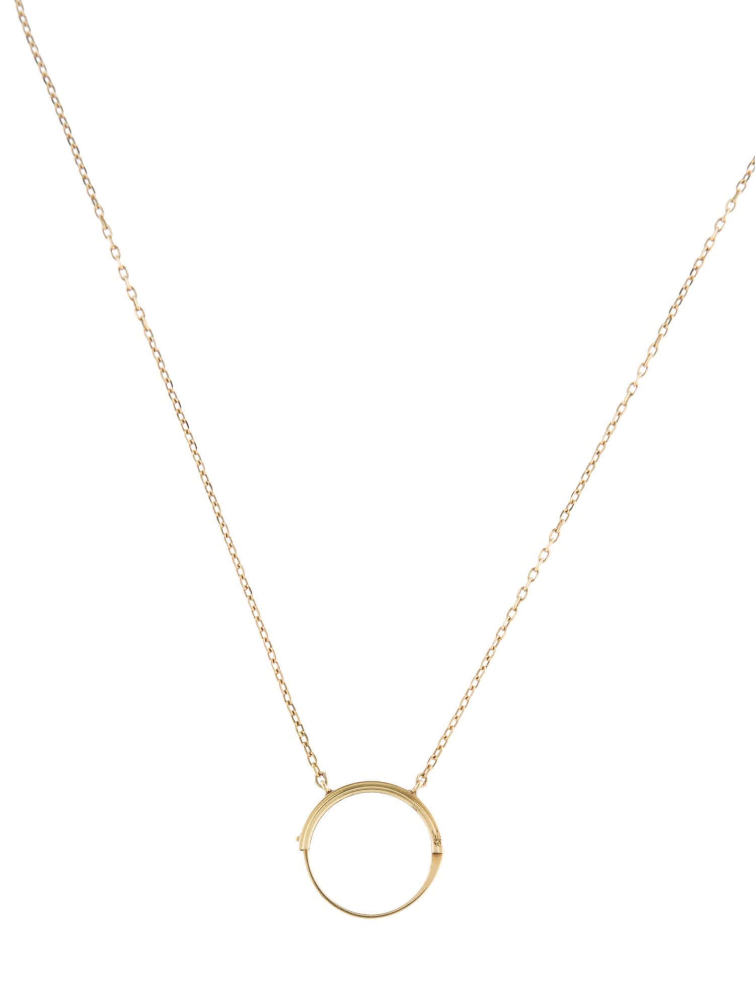 Tous 18K Hold Circle Necklace