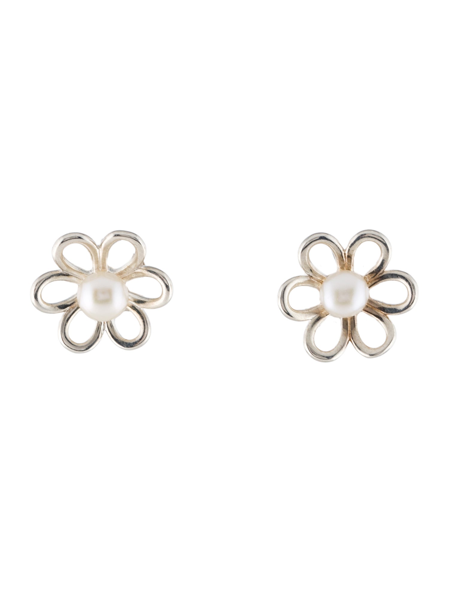 Tous Pearl Large Flower Maggie Stud Earrings