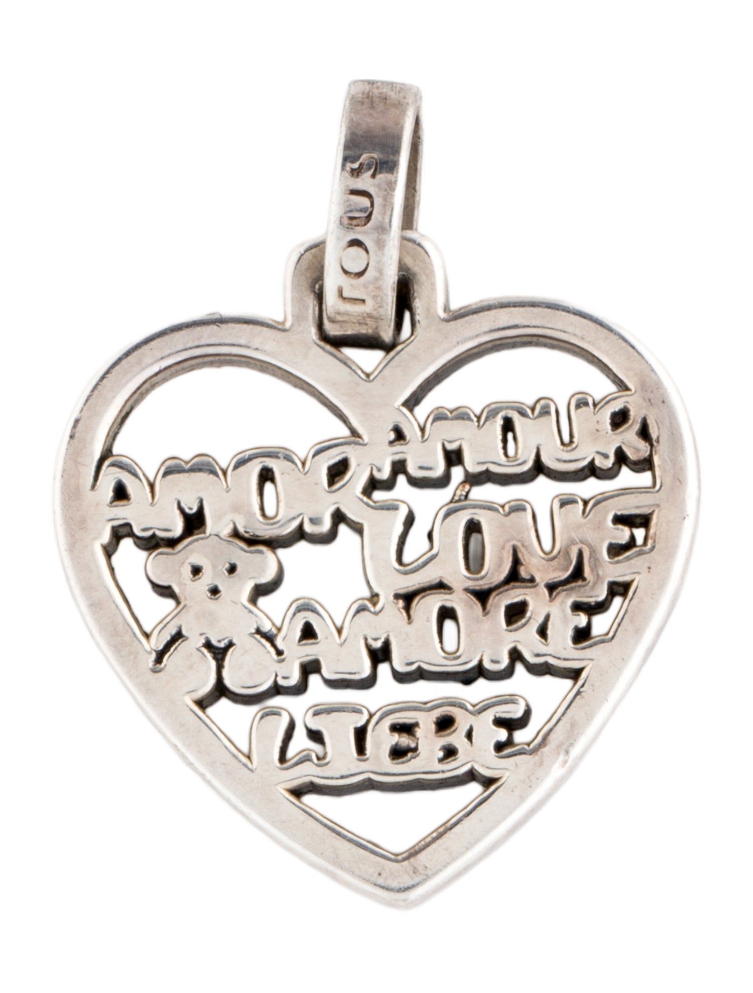 Tous Amour Bear Heart Pendant Necklace