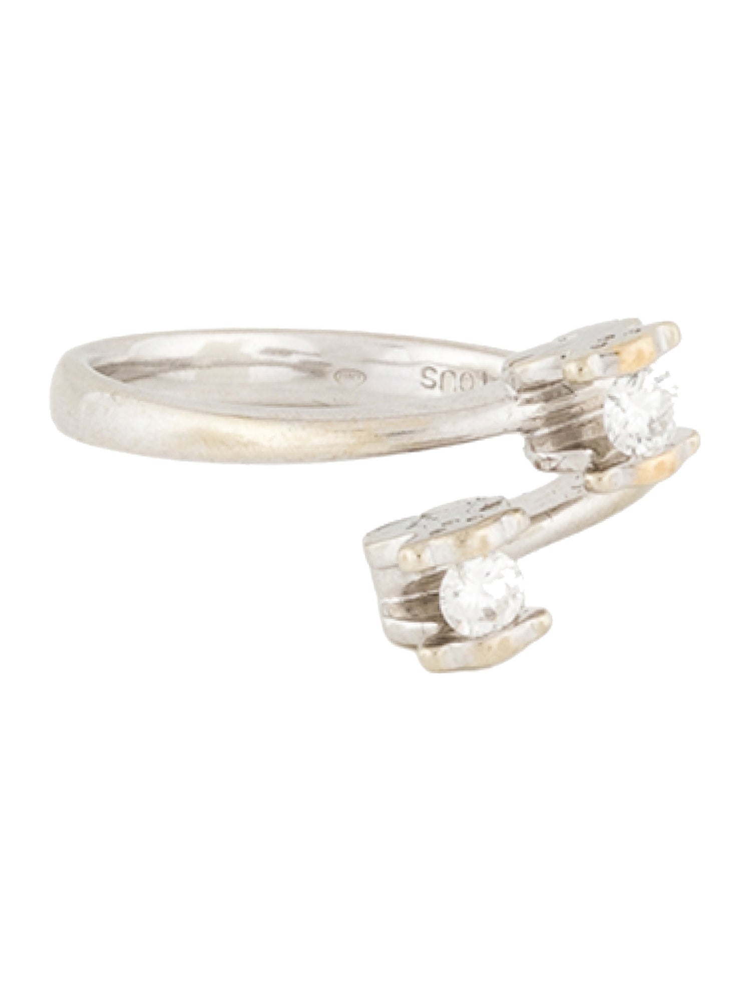Tous 18K Diamond Icon Bypass Ring