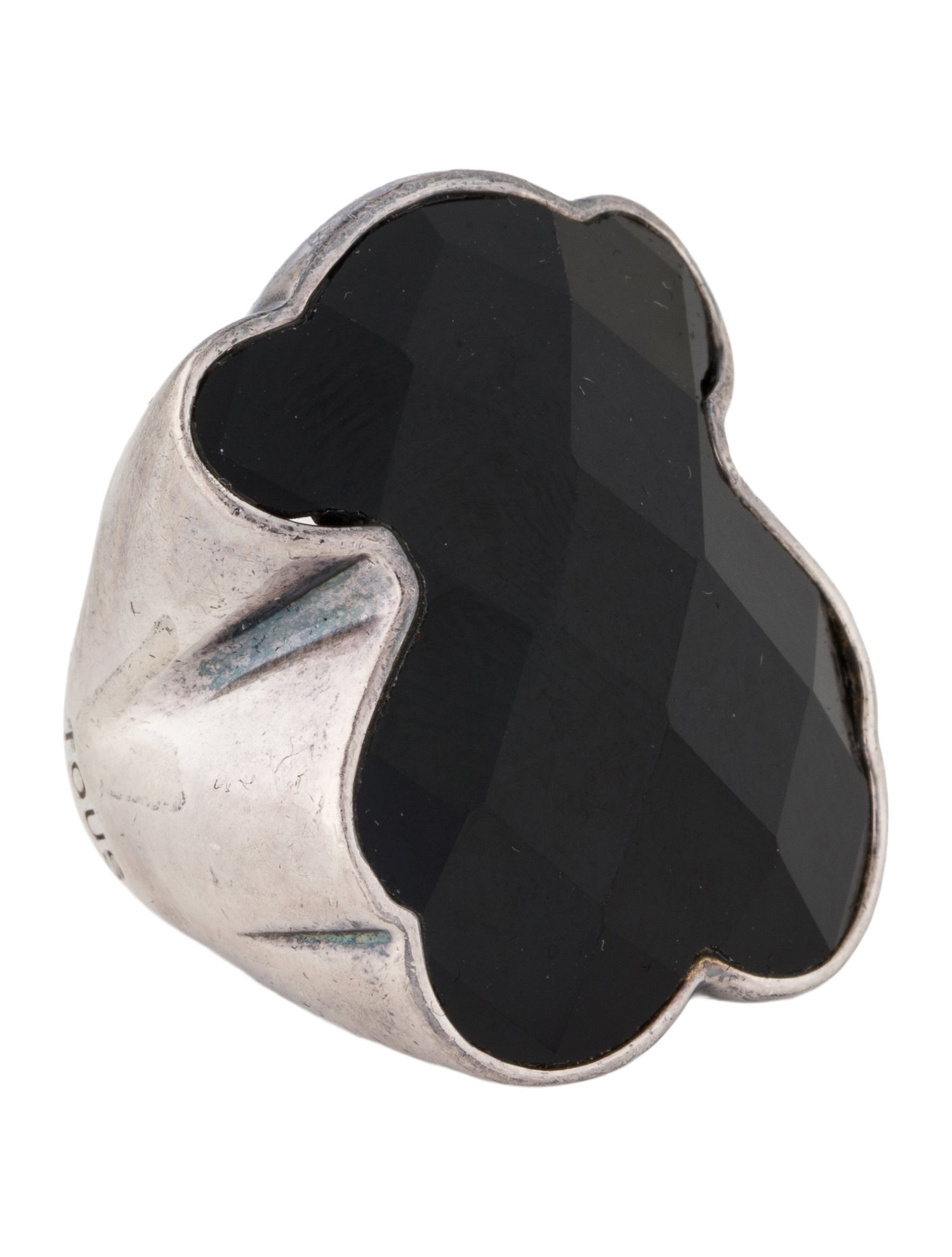Tous Onyx Bear Cocktail Ring