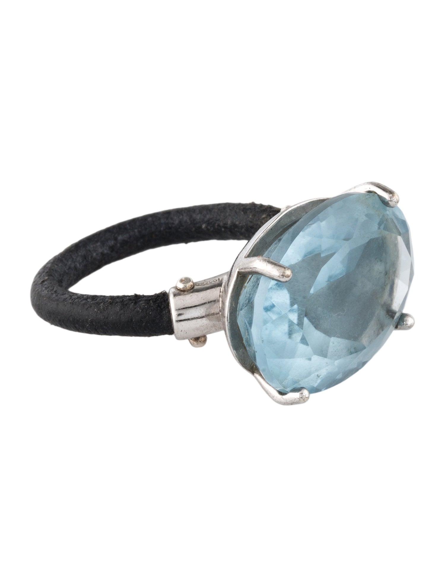 Tous Quartz Leather Cocktail Ring