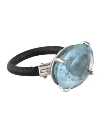 Tous Quartz Leather Cocktail Ring