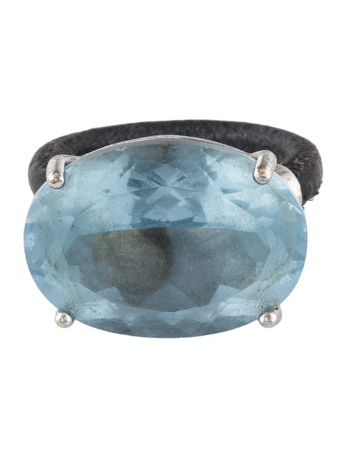 Tous Quartz Leather Cocktail Ring