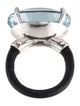 Tous Quartz Leather Cocktail Ring