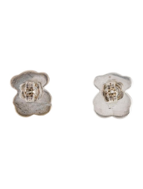 Tous Onyx Bear Icon Color Stud Earrings