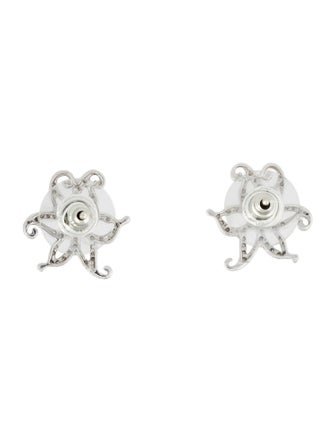 Tous 18K Diamond Flower Stud Earrings