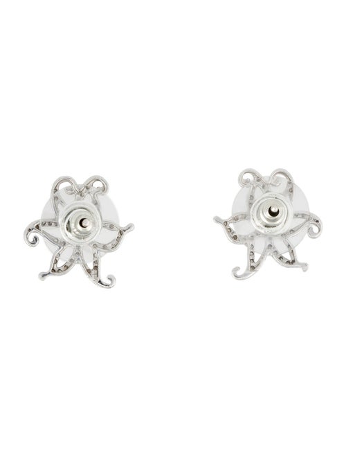 Tous 18K Diamond Flower Stud Earrings