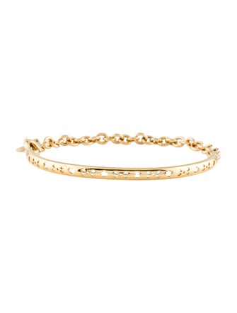 Tous 18K Half Bangle Link Chain Bracelet