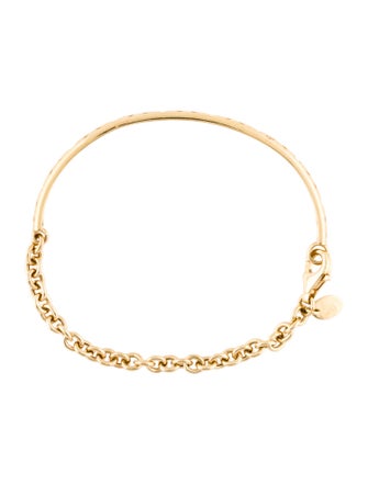 Tous 18K Half Bangle Link Chain Bracelet