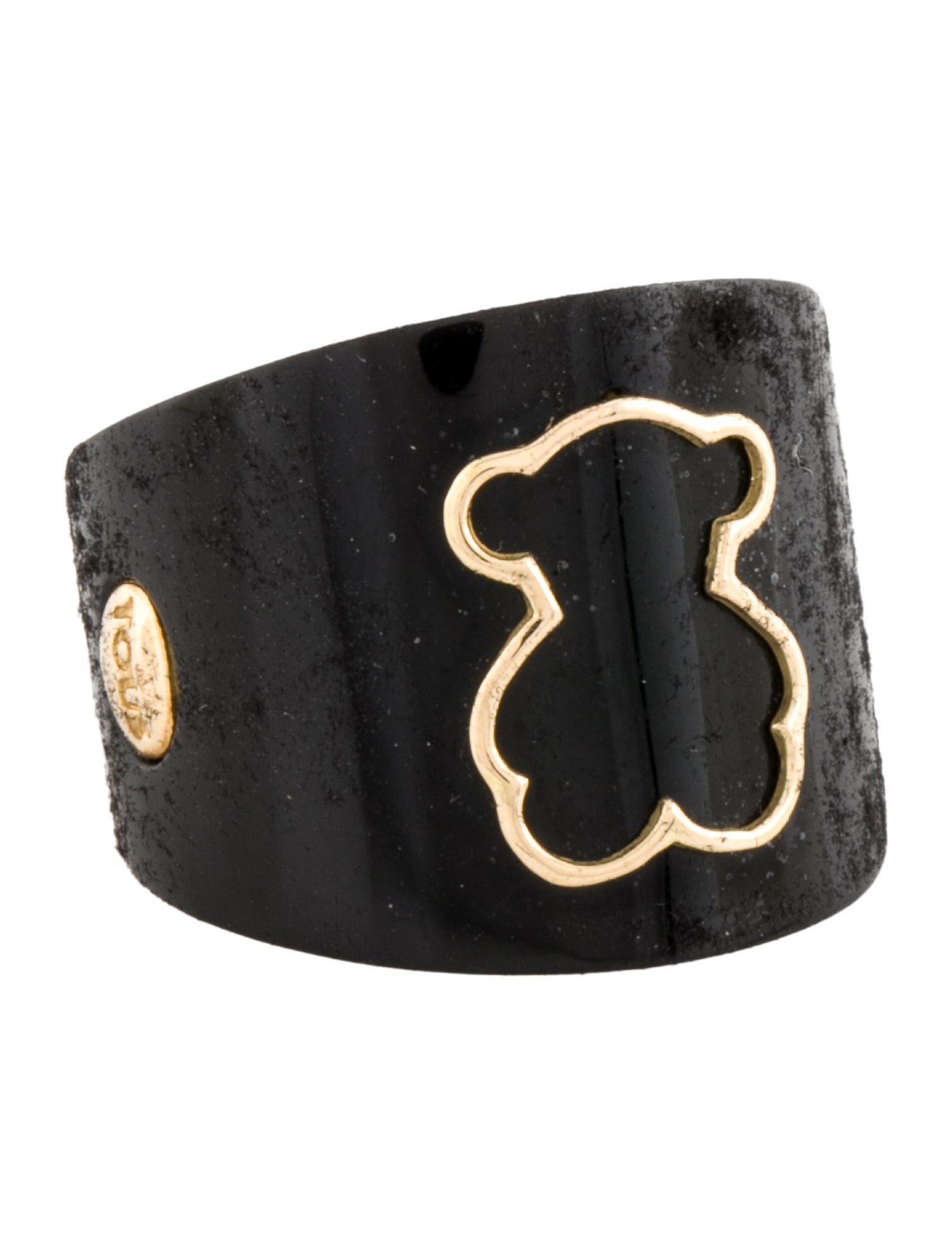 Tous 18K Bear Resin Pinky Ring