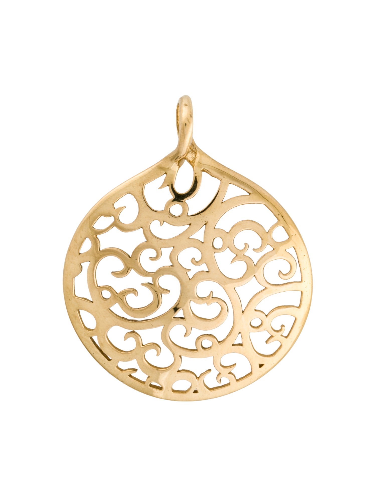 Tous 18K Round Pendant