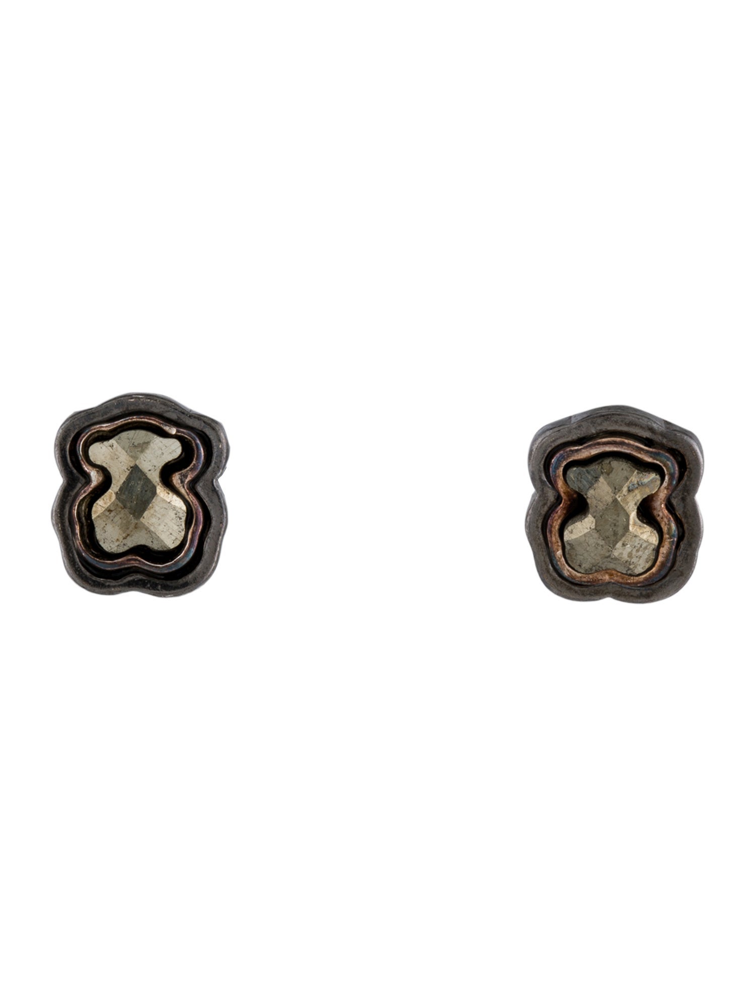 Tous Pyrite Bear Stud Earrings