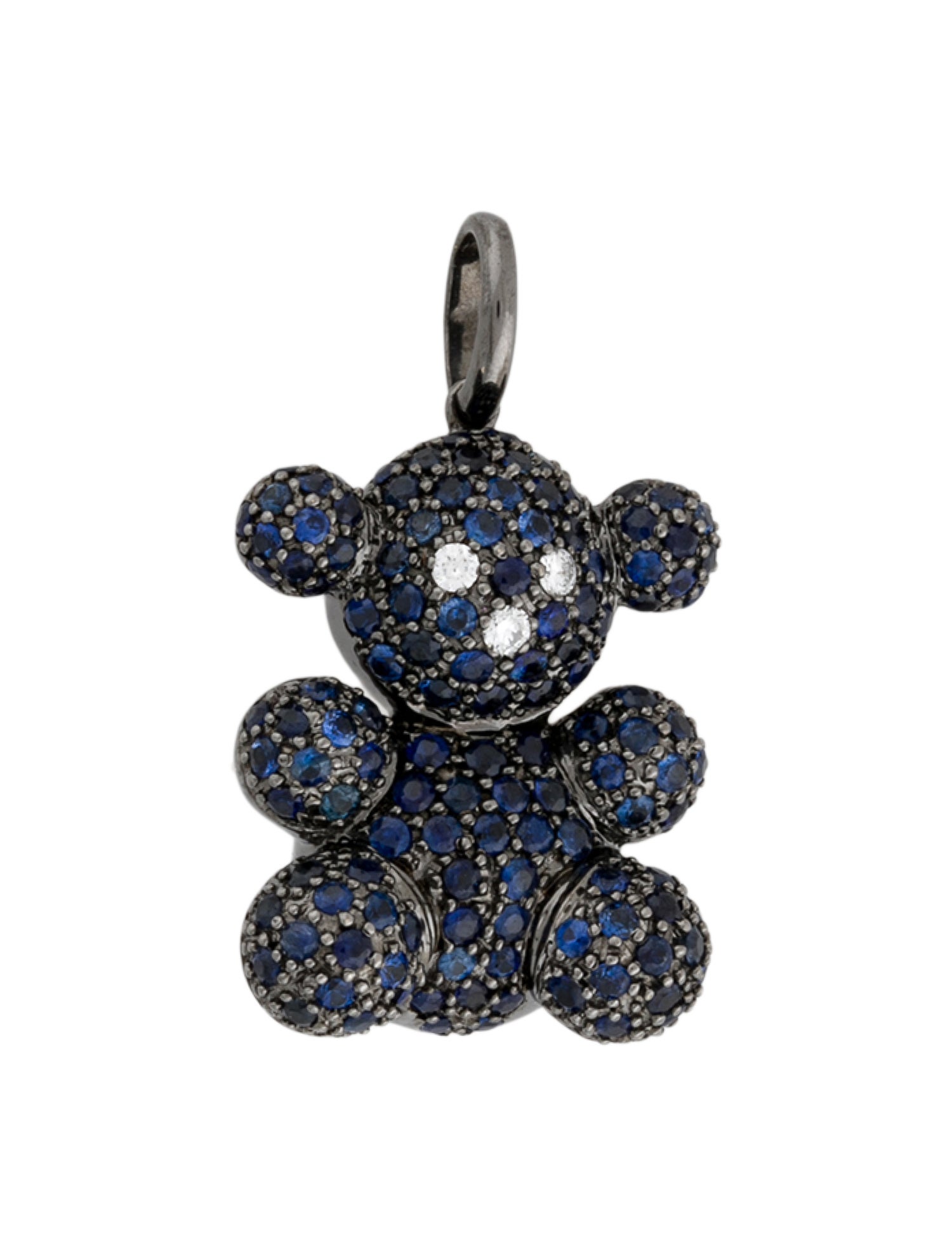Tous 18K Sapphire & Diamond Bubble Bear Pendant