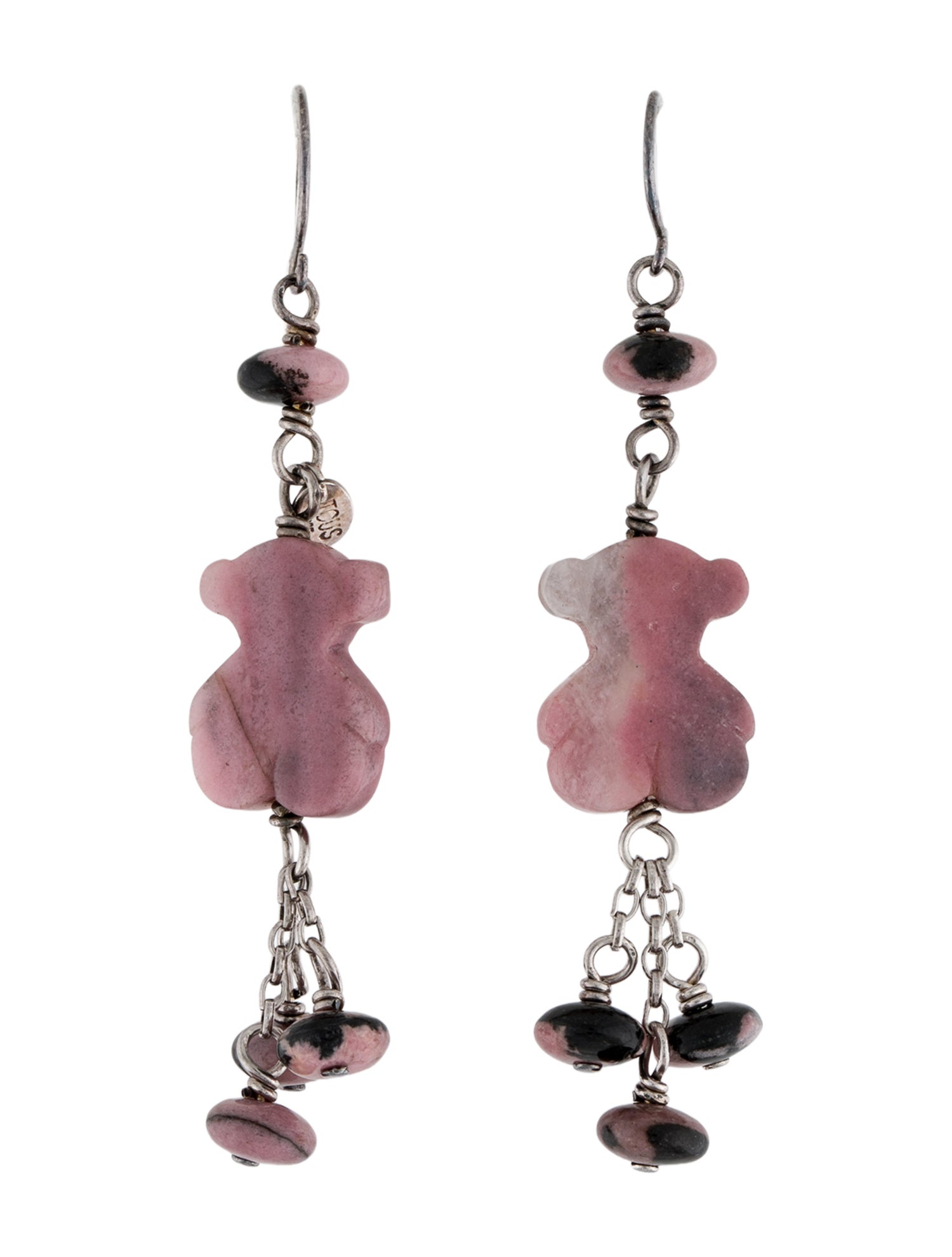 Tous Rhodonite Bear Drop Earrings