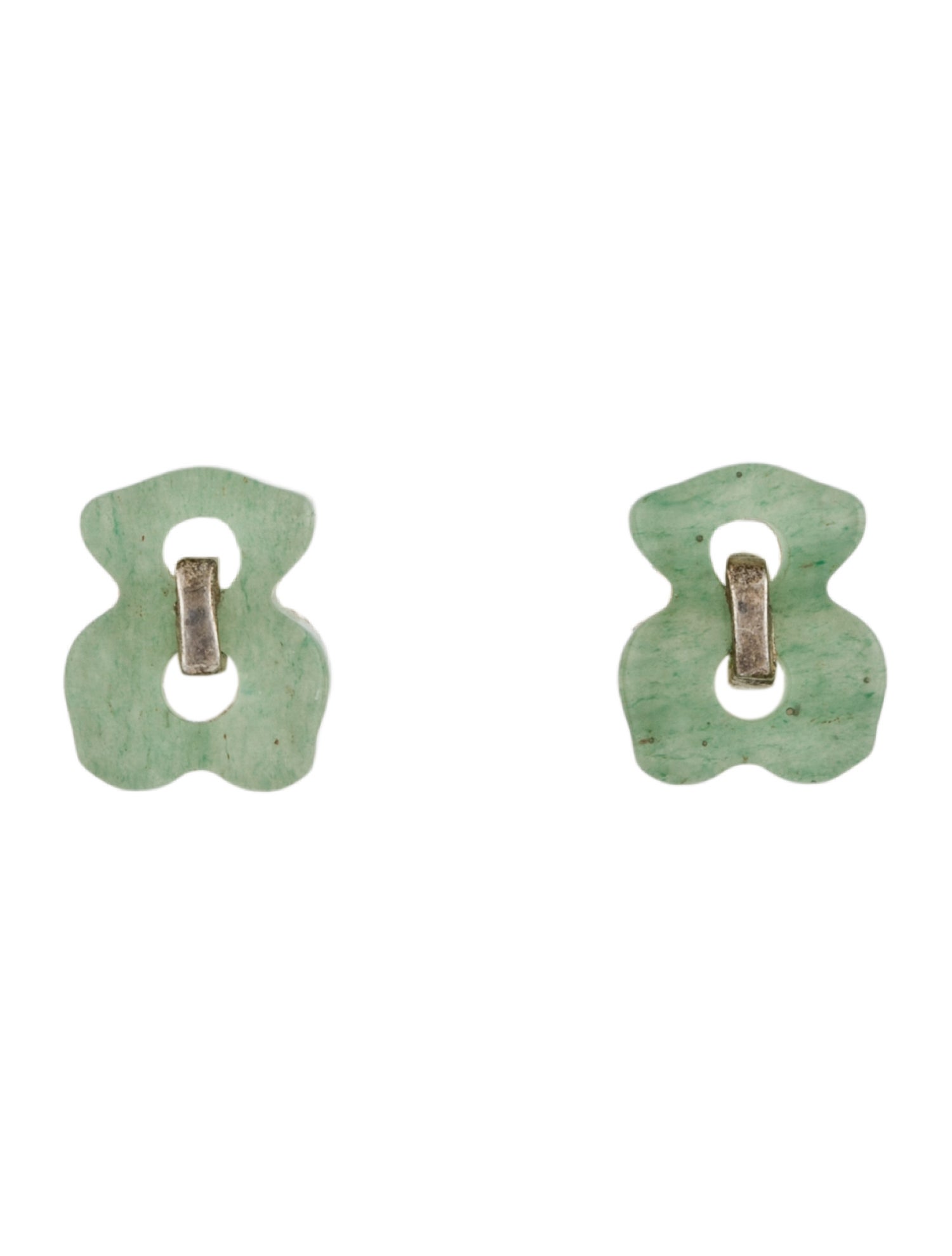 Tous Aventurine Quartz Bear Stud Earrings