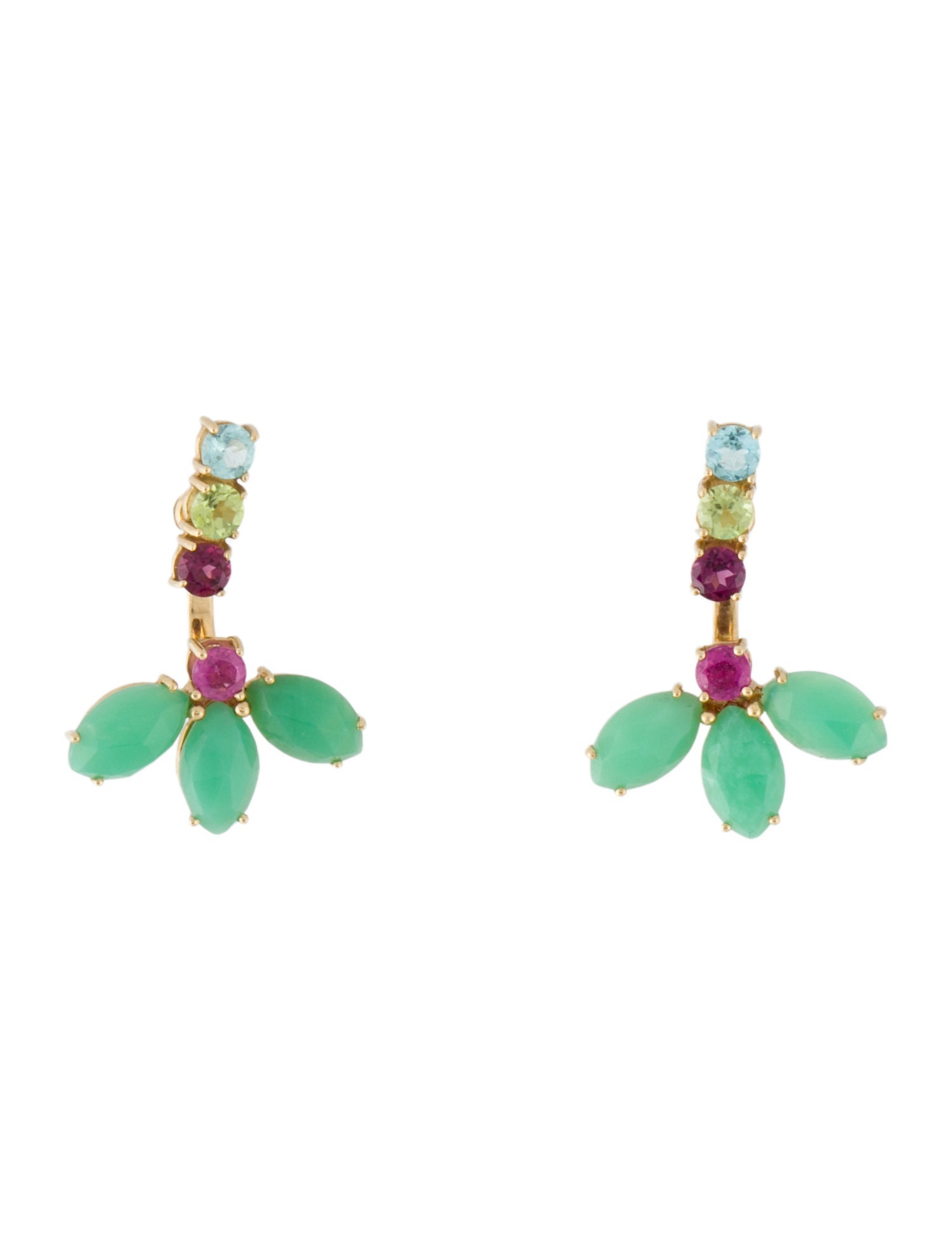 Tous 18K Multistone Convertible Drop Earrings
