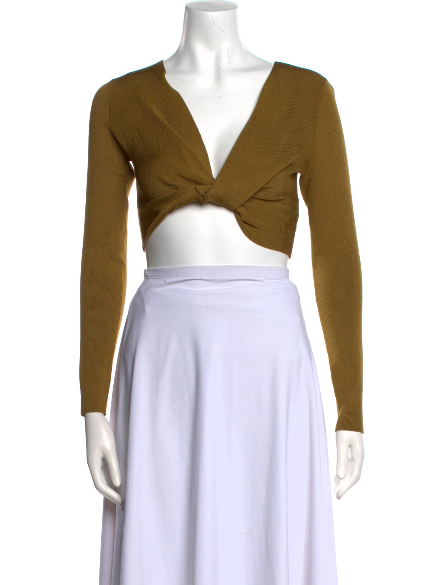 Tove V-Neck Long Sleeve Crop Top
