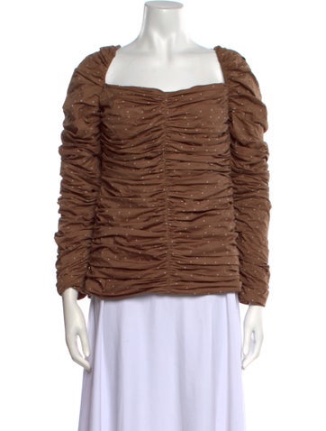 Tove Tops Square Neckline Three-Quarter Sleeve Blouse Us10, Fr42 | L