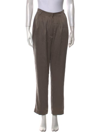 Tove Silk Straight Leg Pants