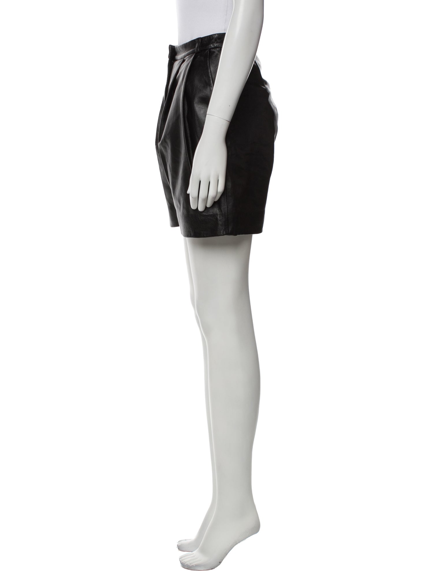 Tove Leather Knee-Length Shorts