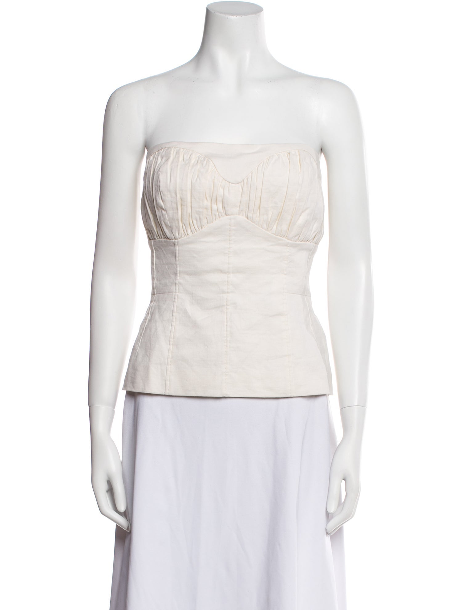 Tove Linen Strapless Top