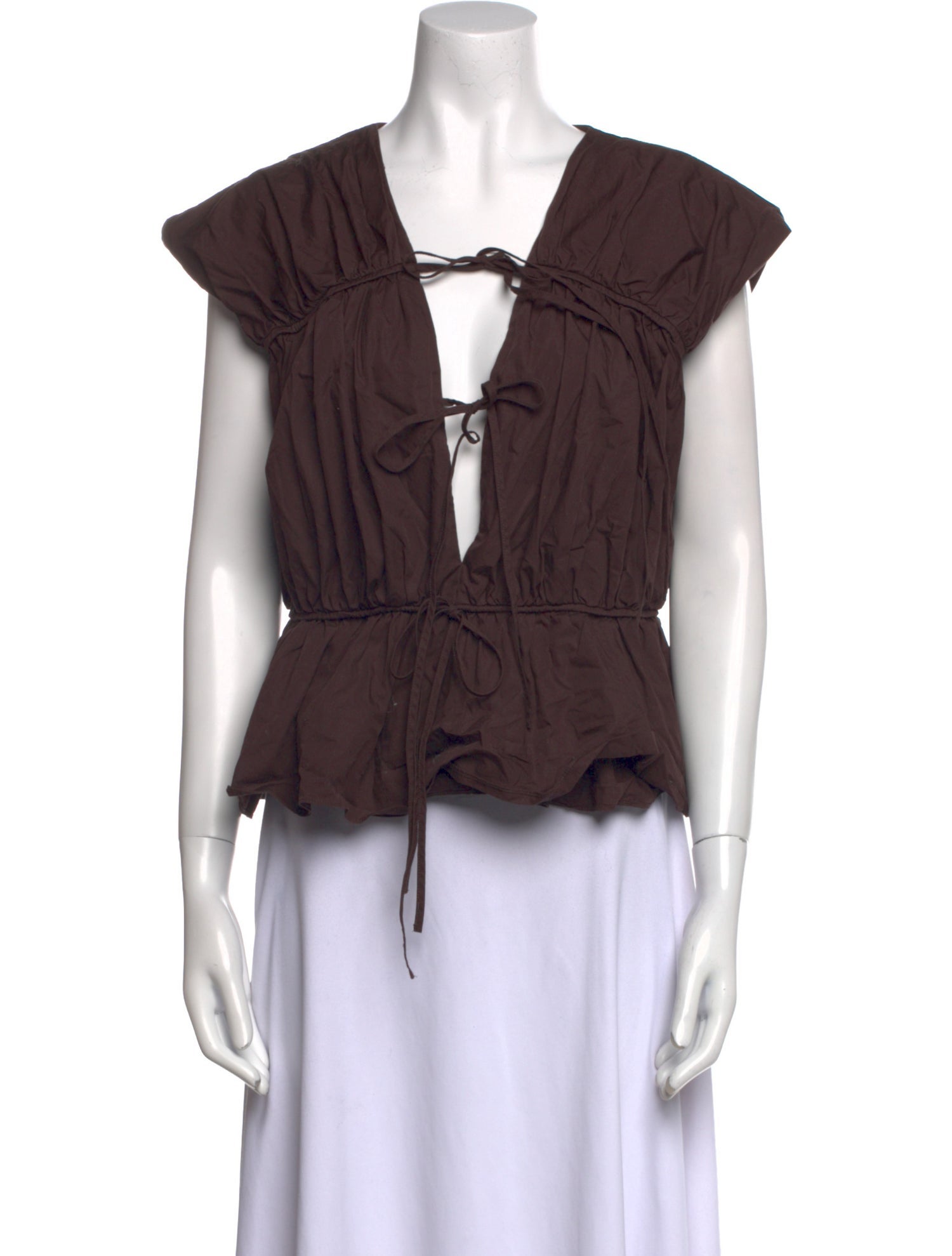 Tove V-Neck Short Sleeve Crop Top