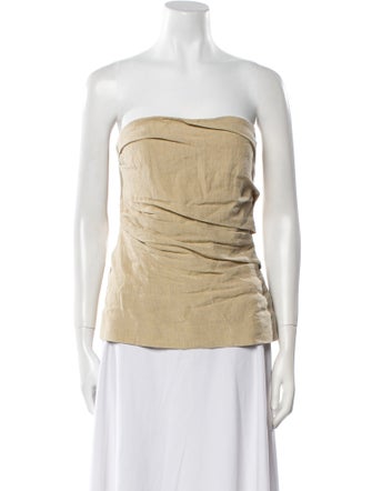Tove Linen Strapless Top