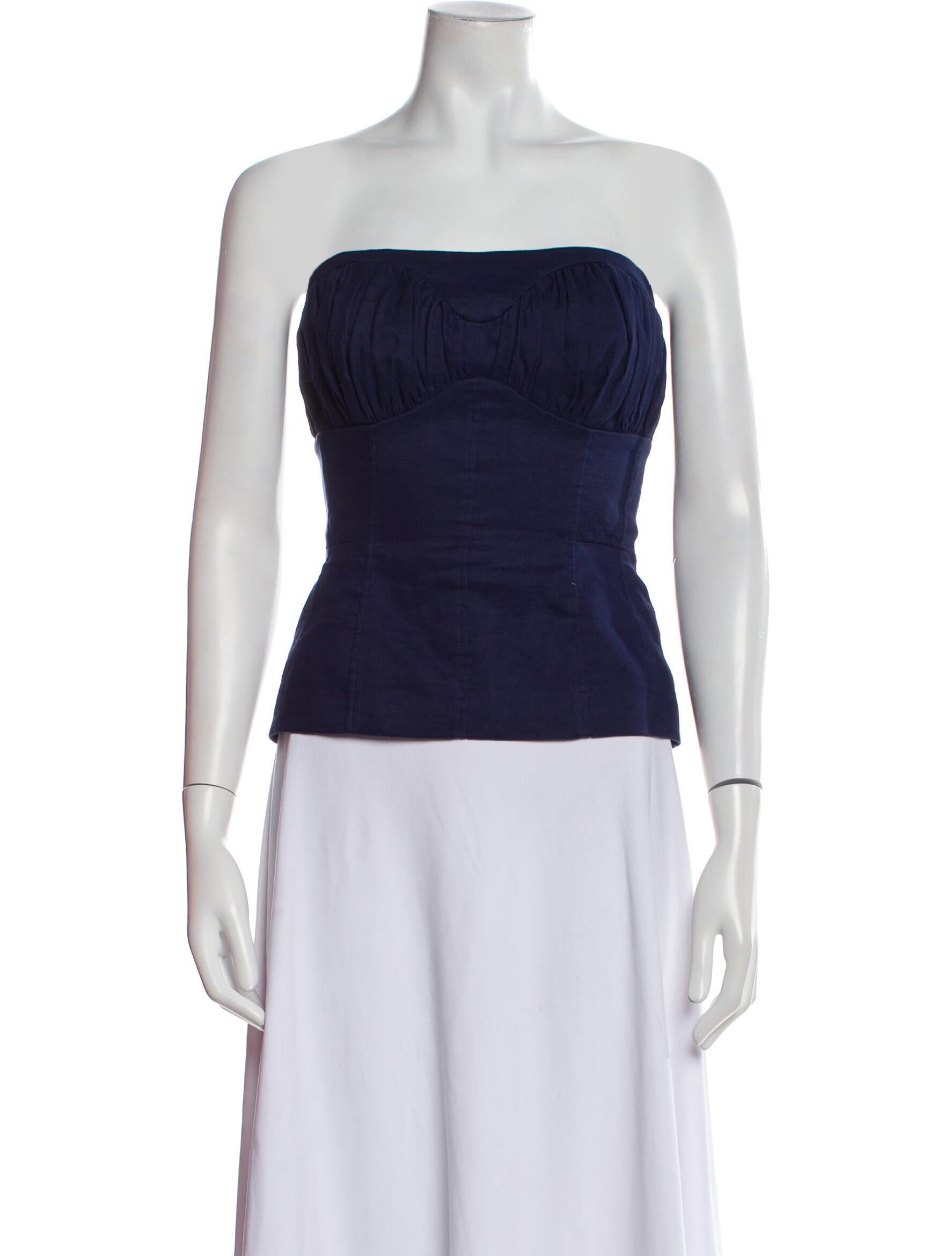 Tove Linen Strapless Top