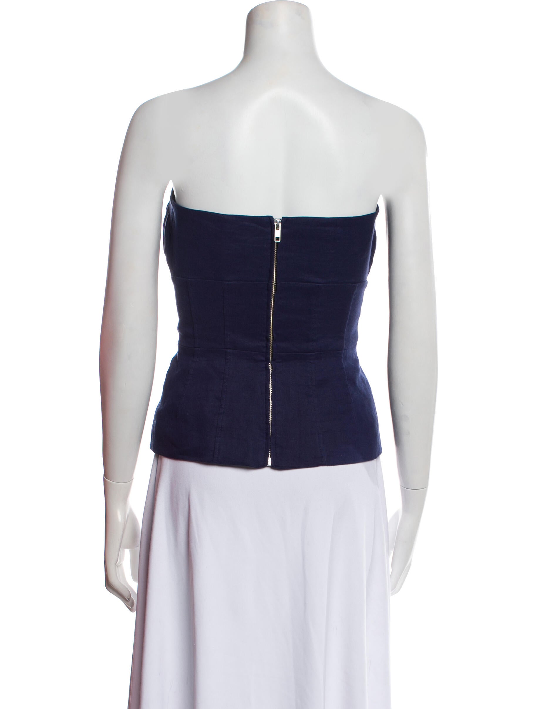 Tove Linen Strapless Top