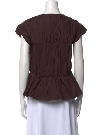 Tove Tie Neck Short Sleeve Blouse