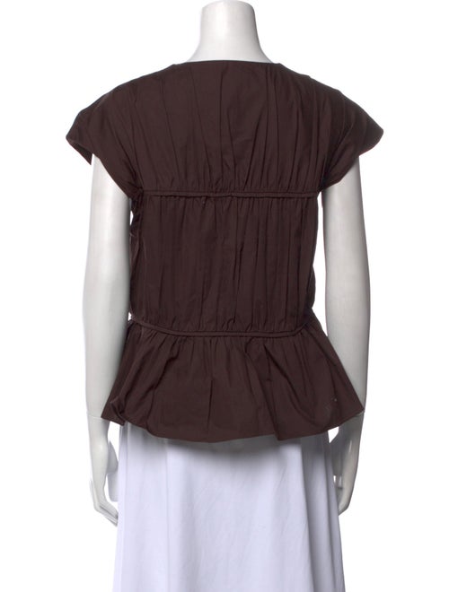 Tove Tie Neck Short Sleeve Blouse