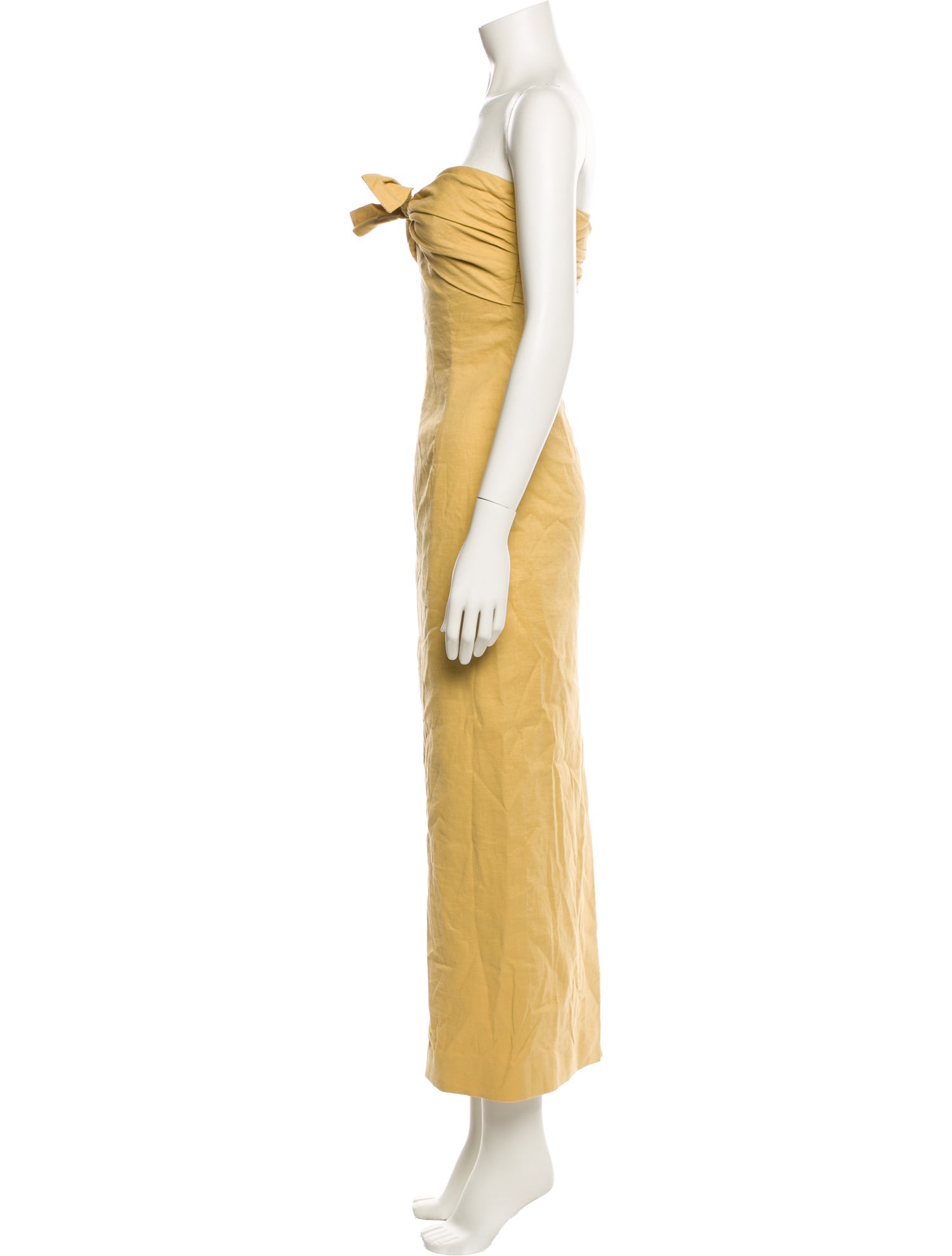 tove linen dress Rhys belted linen and silk-blend midi dress - black