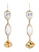 Tito Pedrini 18K Topaz & Citrine Drop Earrings