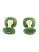 Trianon 18K Nephrite & Ruby Cufflinks