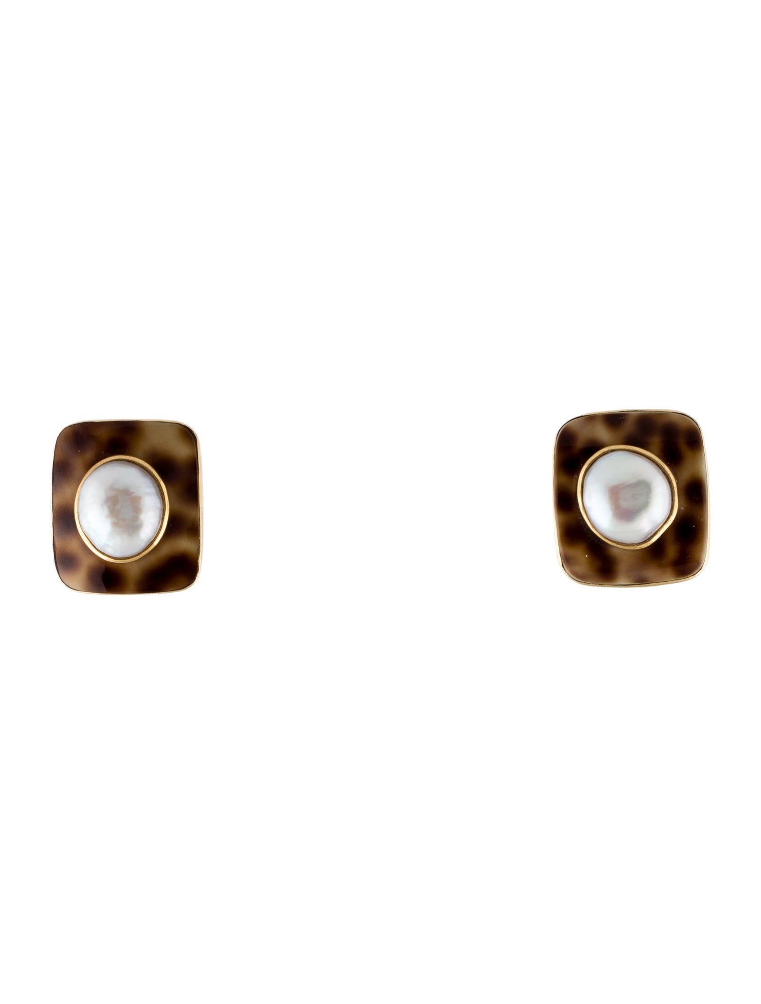 Trianon 18K Pearl & Shell Clip-On Earrings