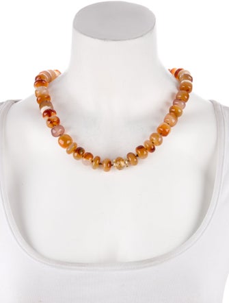 Trianon 18K Agate & Citrine Bead Strand Necklace