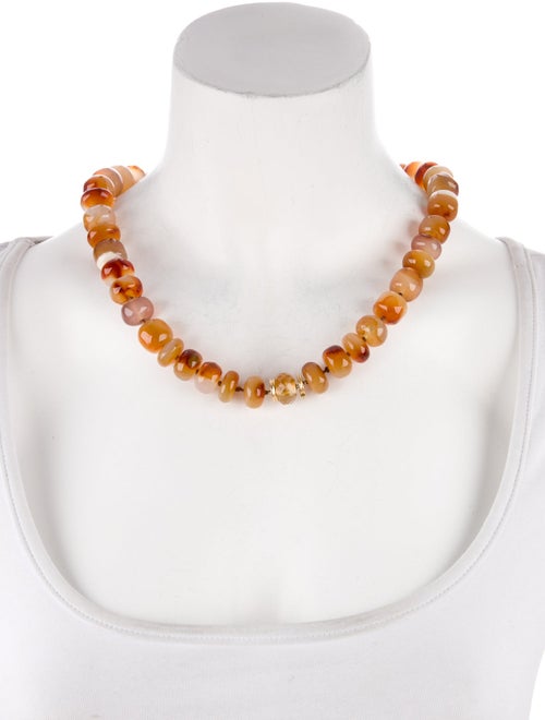 Trianon 18K Agate & Citrine Bead Strand Necklace