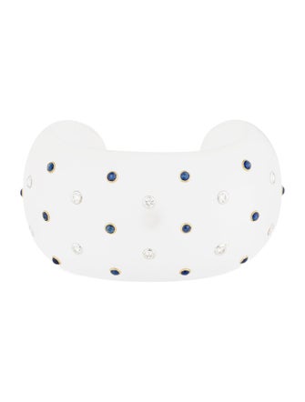 Trianon 18K Sapphire, Quartz & Diamond Cuff