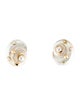 Trianon 18K Pearl & Umbonium Shell Clip-On Earrings
