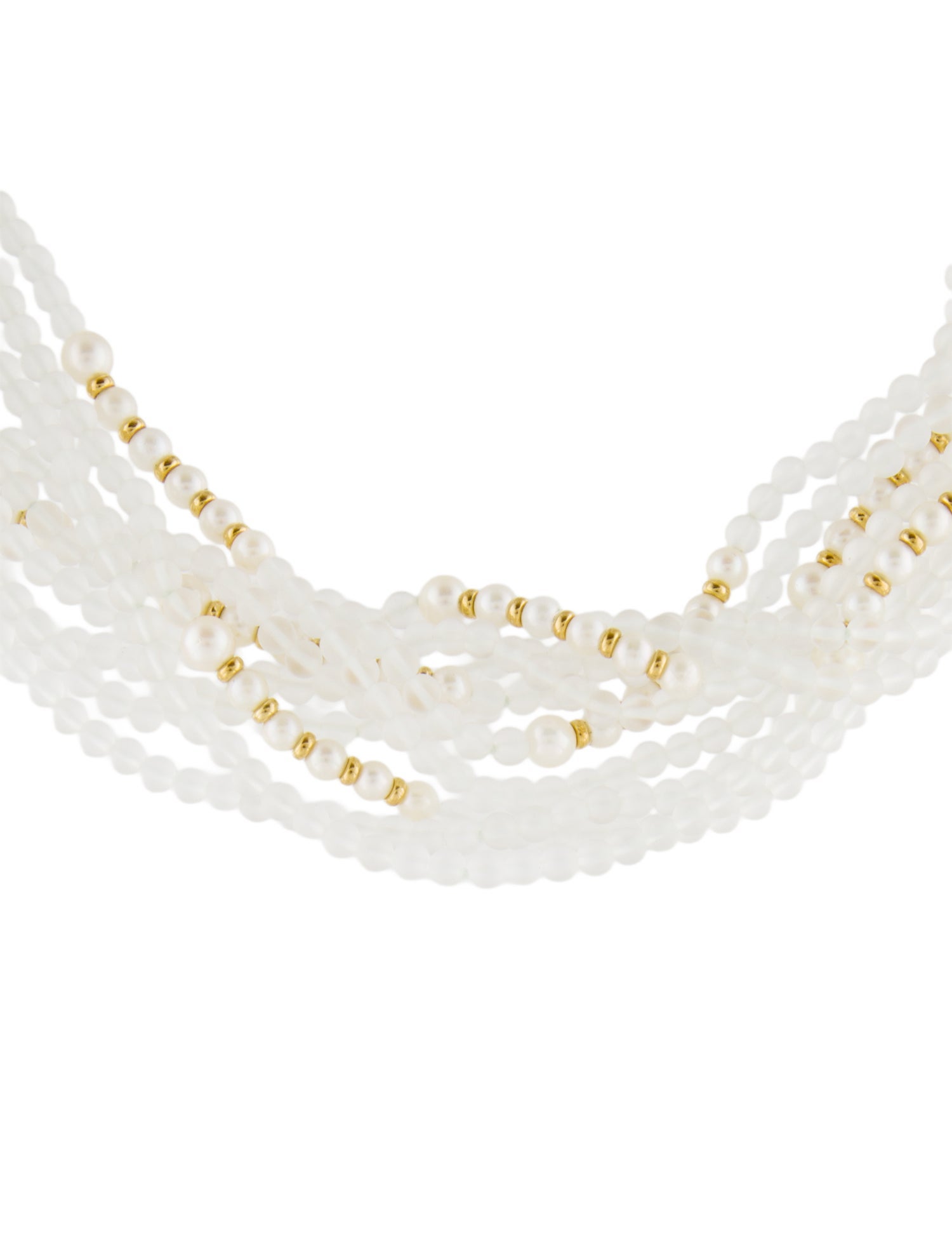Trianon 18K Pearl, Quartz & Diamond Torsade Multistrand Necklace