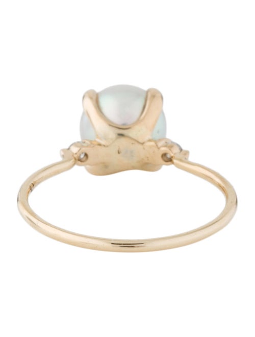 The RealReal x Catbird 14K Pearl & Diamond Odette the Swan Ring