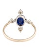 The RealReal x Catbird 14K Sapphire & Diamond Moon Flower Ring