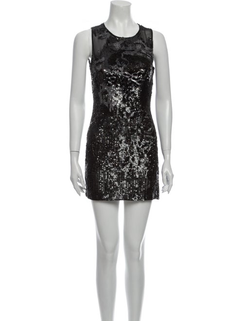 Dress Crew Neck Mini Dress Black
