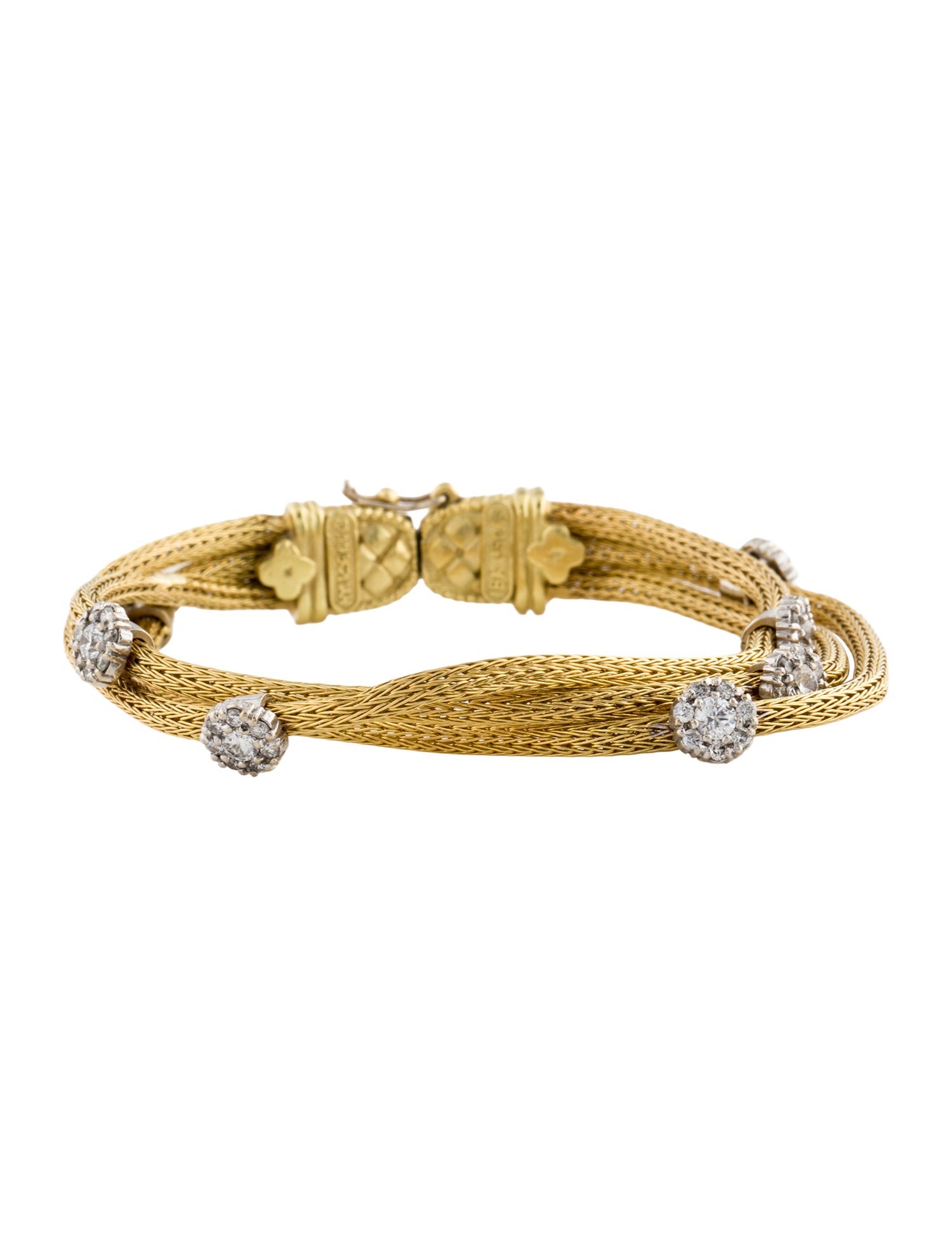 Stambolian 18K 1.31ctw Diamond Multi-Strand Bracelet
