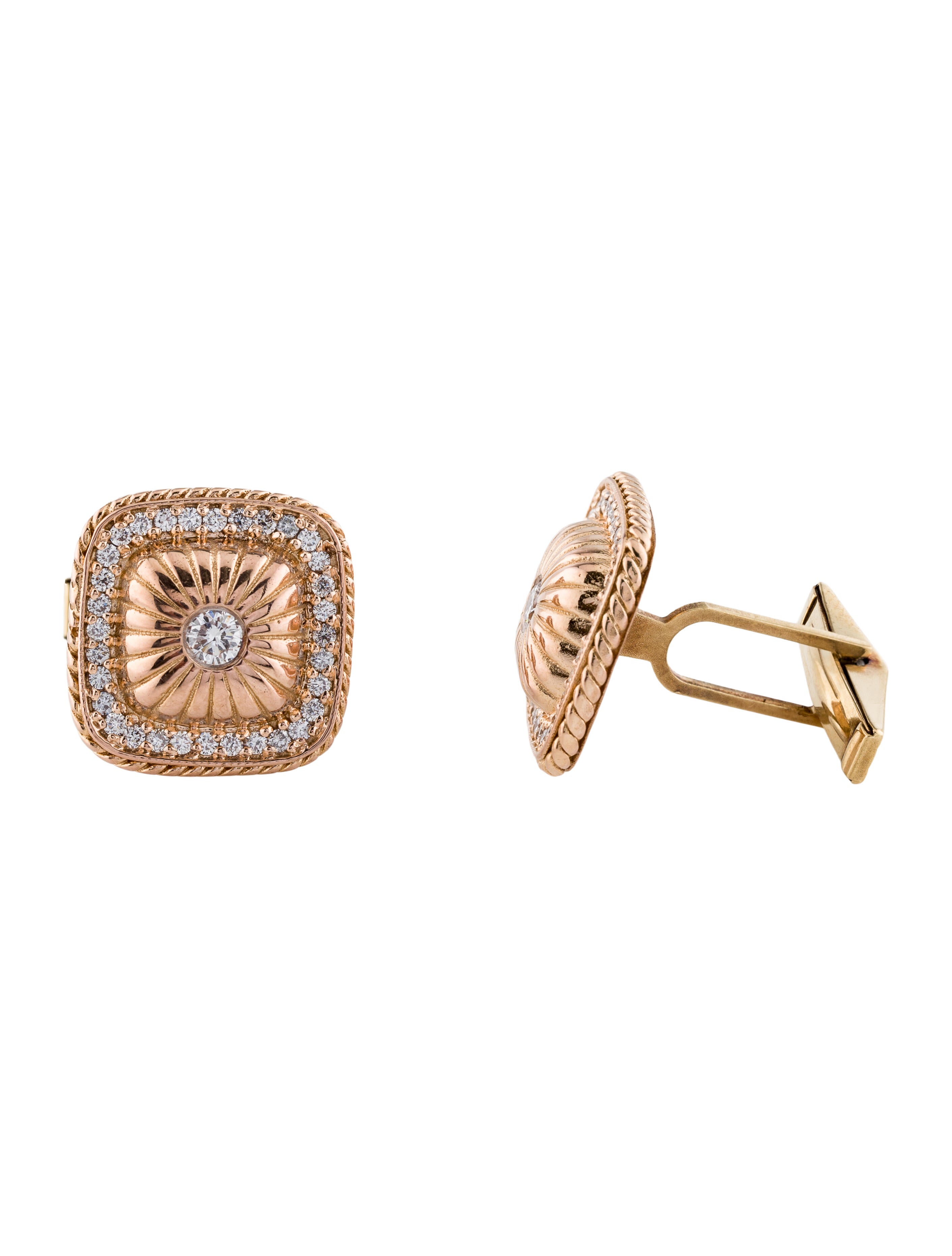 Stambolian 18K 1.02ctw Diamond Cufflinks