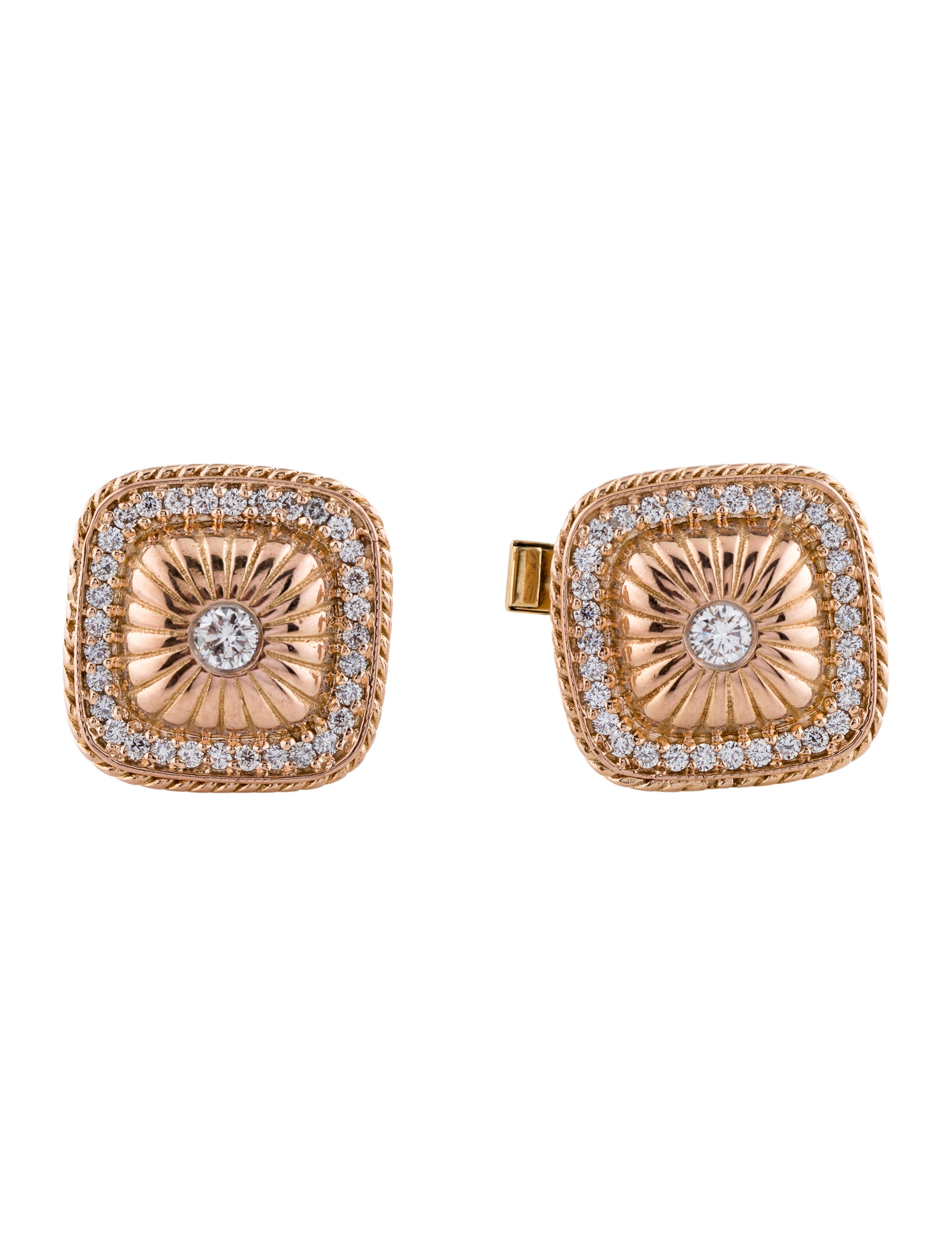 Stambolian 18K 1.02ctw Diamond Cufflinks